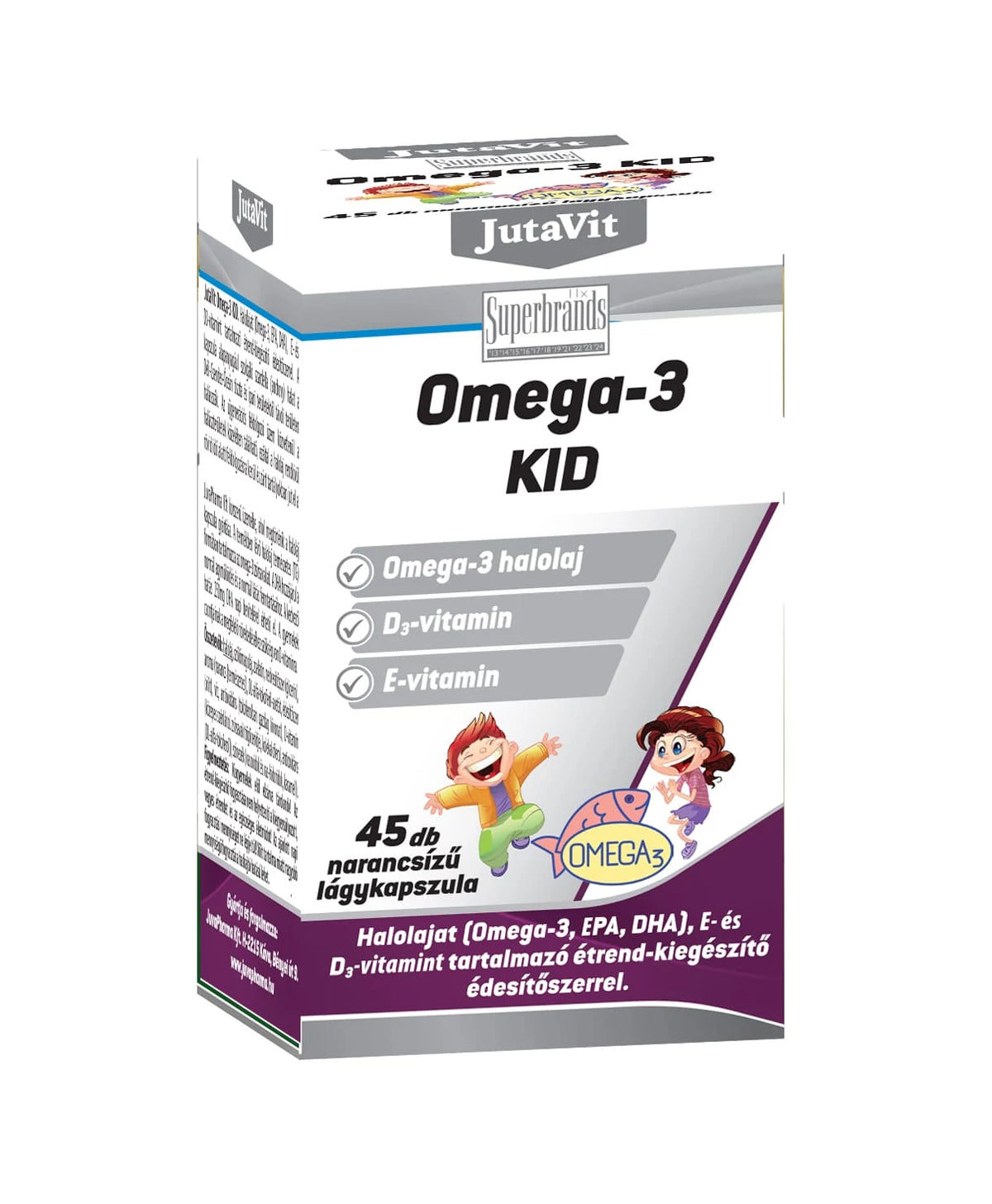 OMEGA 3 KID 45 capsule moi cu gust de portocale