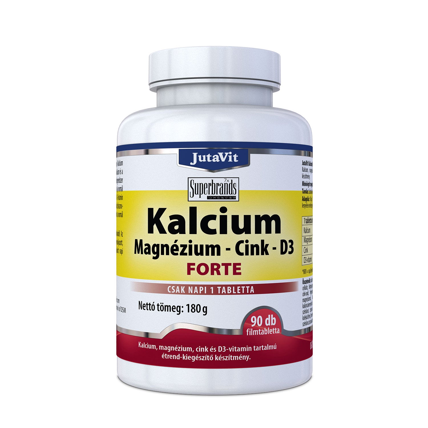 CALCIU 500MG+MAGN 150MG+ZINC |15MG FORTE 90BUC/CUT Default Title