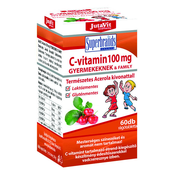 VITAMINA C 100 MG NATURALA CU ACEROLA PENTRU COPII 60 TABLETE MASTICABILE Default Title