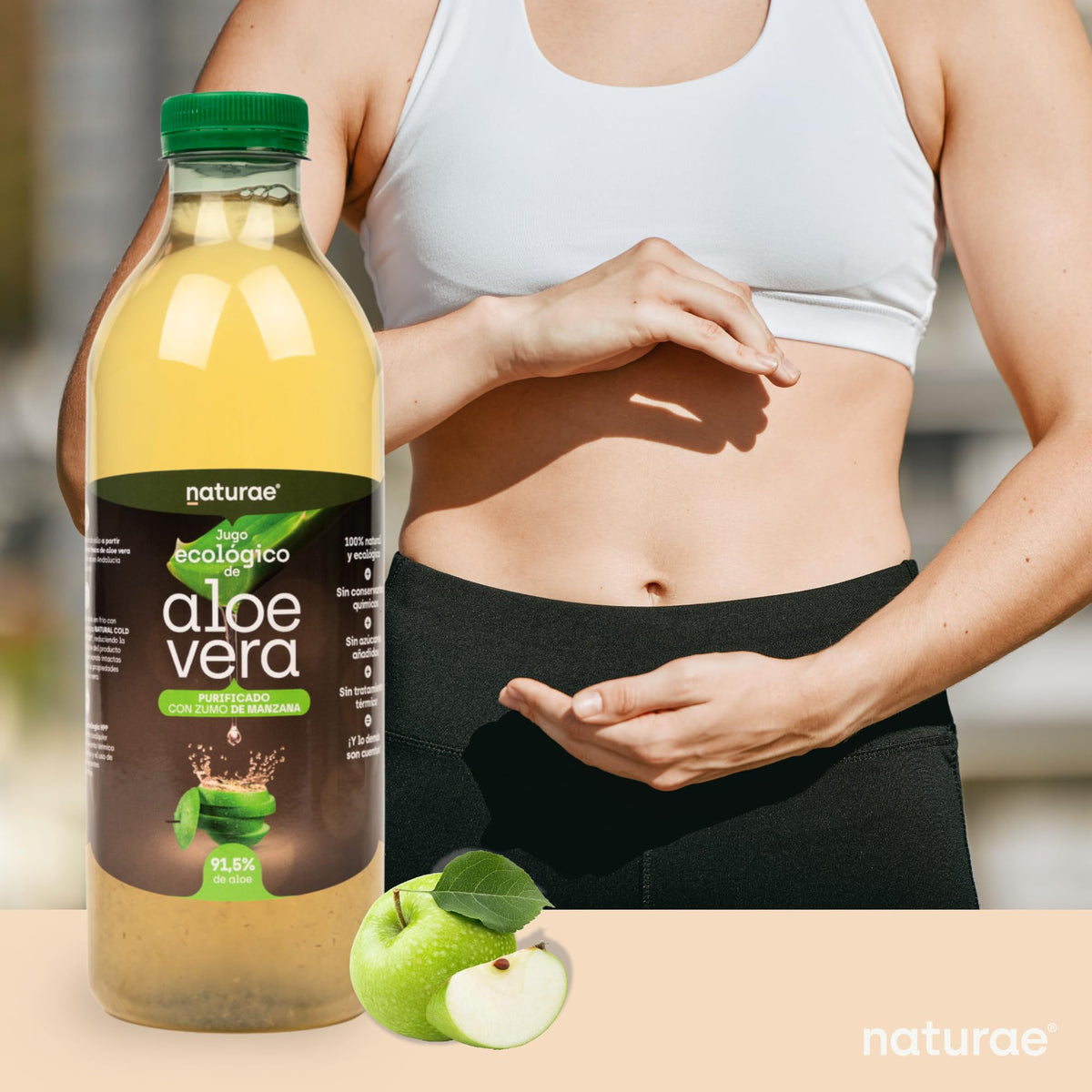 Naturae SUC ECOLOGIC DE ALOE VERA CU SUC DE MERE 91.5% 1L