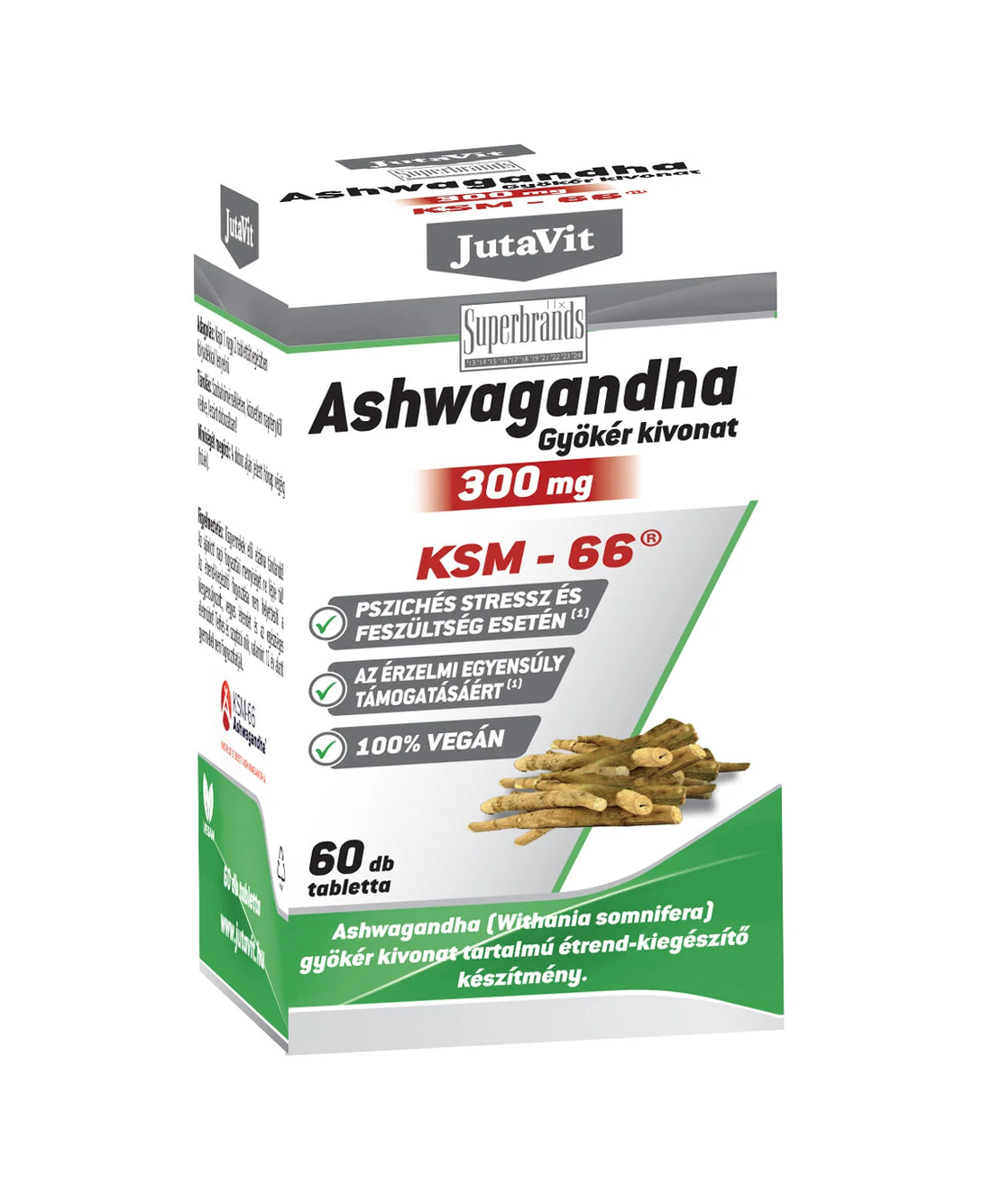 JutaVit KSM®-66 Extract din radacina de Ashwagandha 300 mg 60 tablete