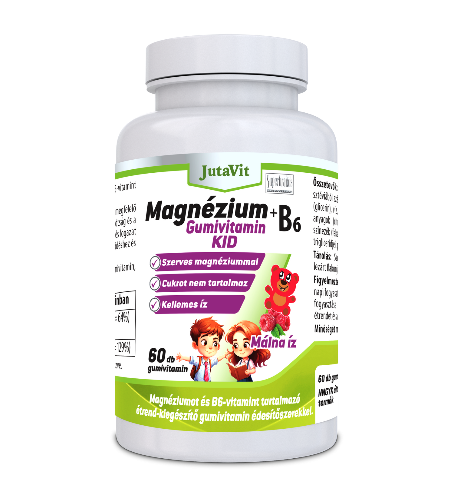 JutaVit Magneziu + vitamina B6 vitamine gumate KID.