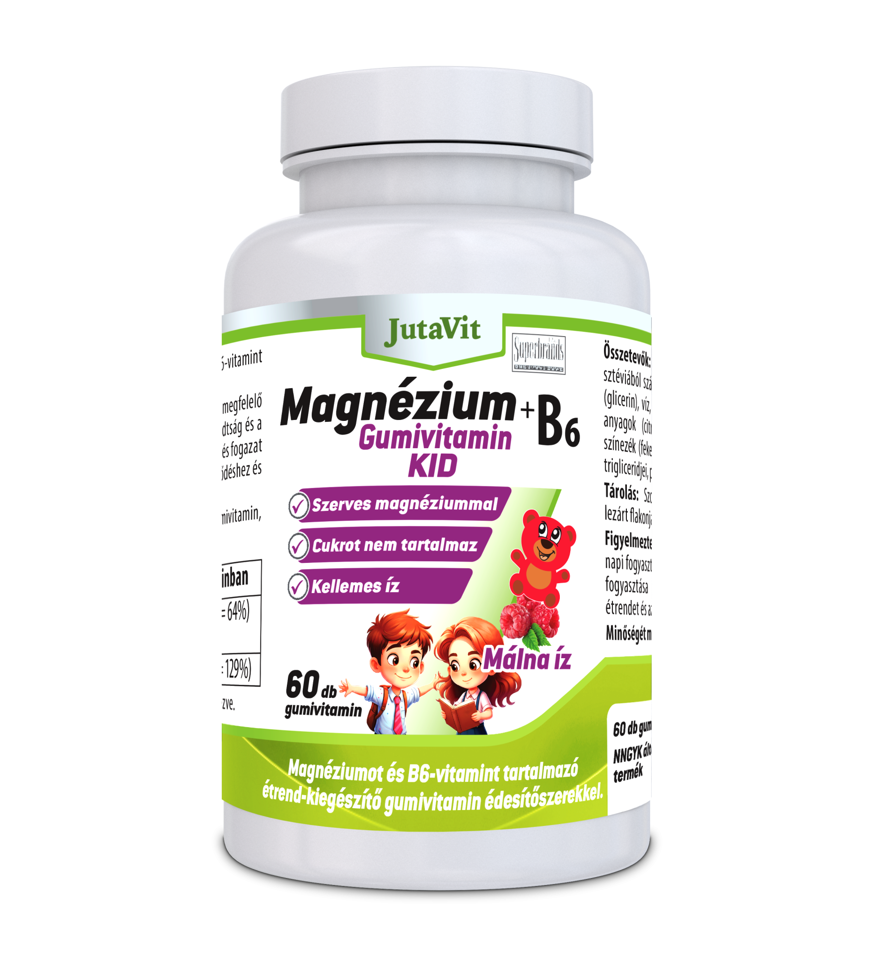 JutaVit Magneziu + vitamina B6 vitamine gumate KID.