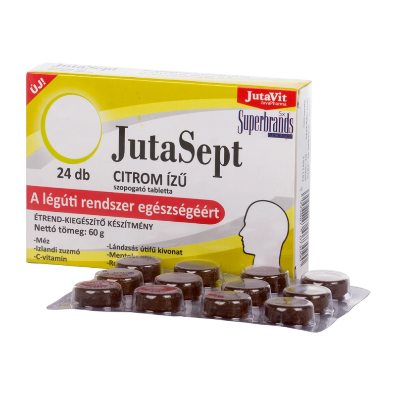 JutaSept Comprimate de supt CU GUST DE LĂMÂIE.