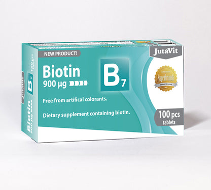Biotin B7 900 µg 100 TABLETE Default Title