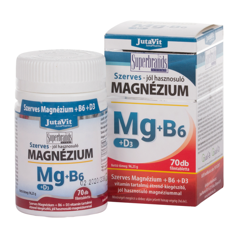 JutaVit Magneziu Organic Mg + B+ D3 70 tablete
