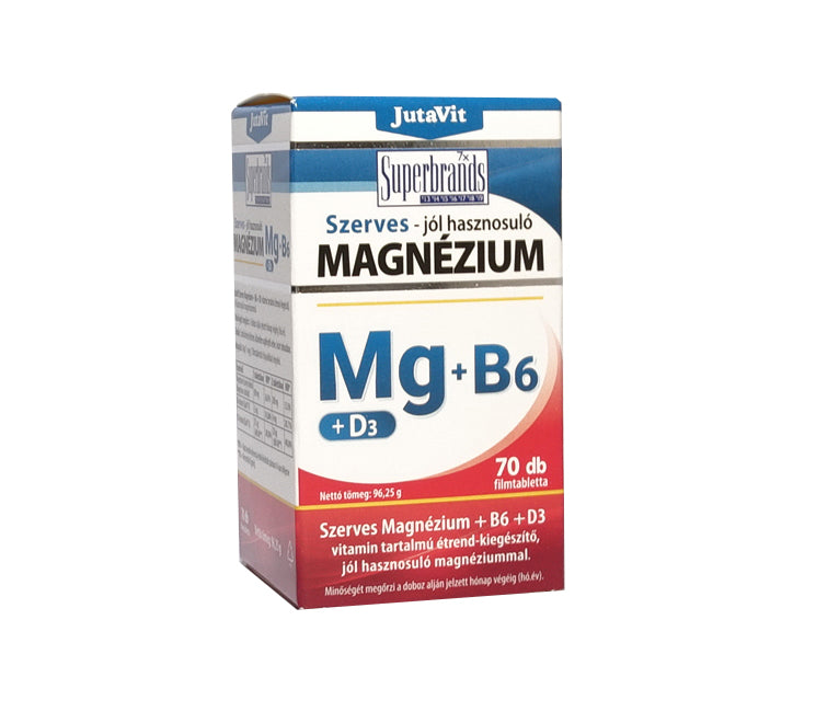 JutaVit Magneziu Organic Mg + B+ D3 70 tablete Default Title