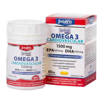 JutaVit OMEGA 3 CARDIOVASCULAR 1500 mg EPA 600 mg DHA 450 mg