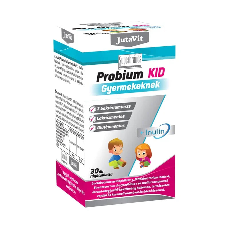 JutaVit Probium Kid Pentru Copii + Inulina 30 tablete masticabile (Termen Scurt)