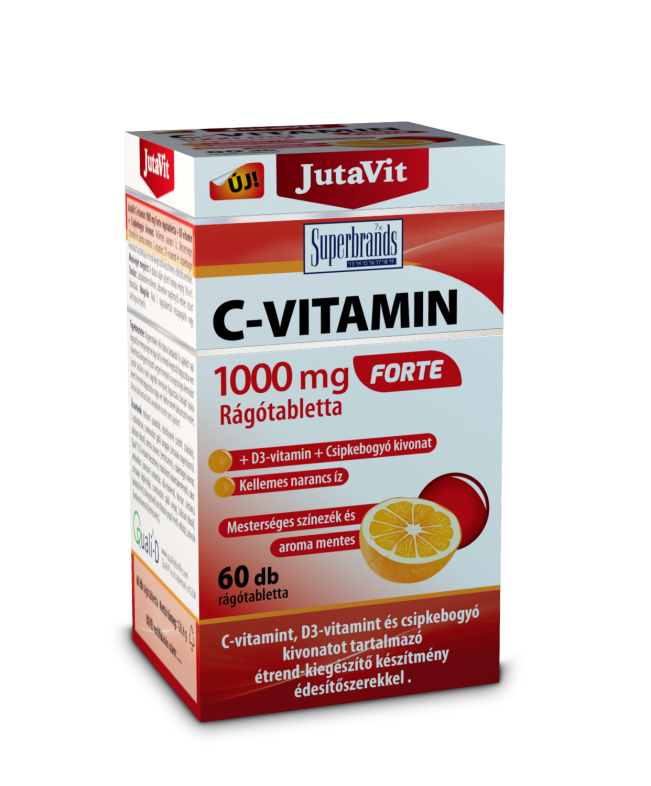JUTAVIT VITAMINA C 1000 MG FORTE +D3+EXTRACT DE ACEROLA 60 TABLETE MASTICABILE Default Title