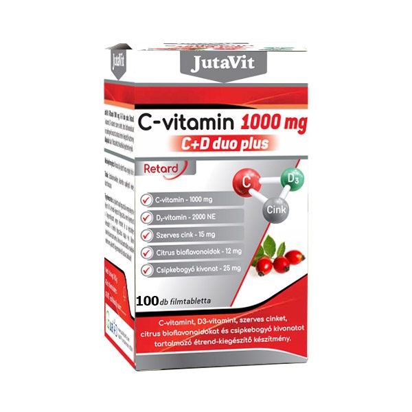 JutaVit Vitamina C 1000mg C+D DUO plus 100 TABLETE Default Title