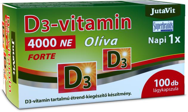 JUTAVIT VITAMINA D3 4000 NE CU ULEI DE MASLINE 100 CAPS MOI Default Title