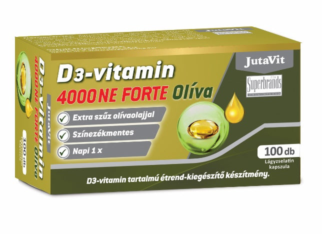 JUTAVIT VITAMINA D3 4000 NE CU ULEI DE MASLINE 100 CAPS MOI (TERMEN SCURT)