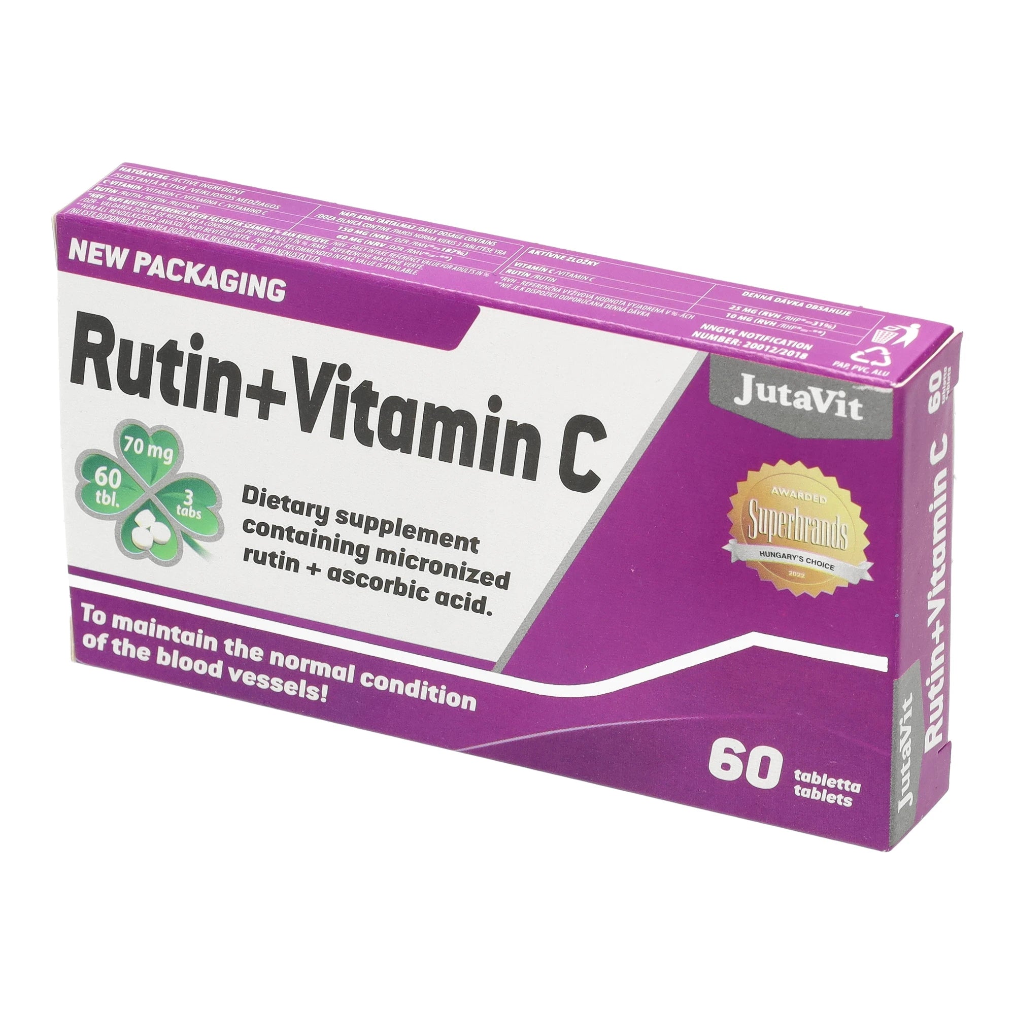 RUTINA+VITAMINA C 60 tablete filmate